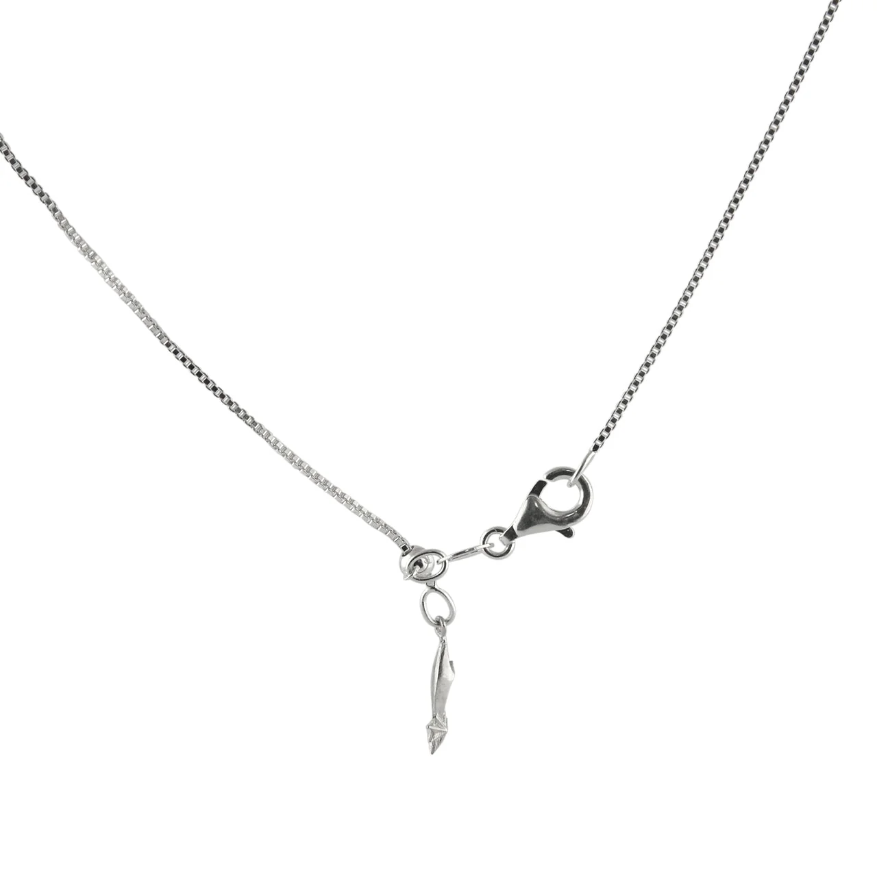 Starborn 22” Adjustable Sterling Silver, Box Chain with Adjustable "Slide Ball" - Image 4