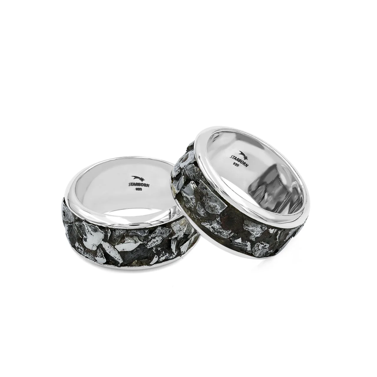 Starborn Campo del Cielo Meteorite Nugget Inlay Ring in Sterling Silver - Image 4