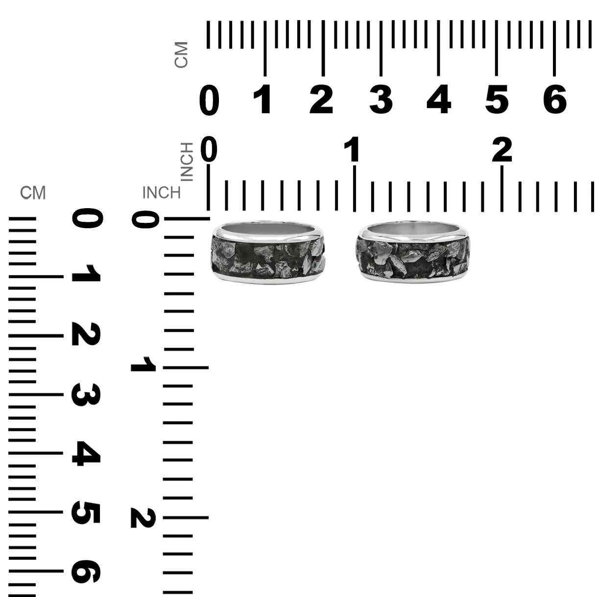 Starborn Campo del Cielo Meteorite Nugget Inlay Ring in Sterling Silver - Image 5