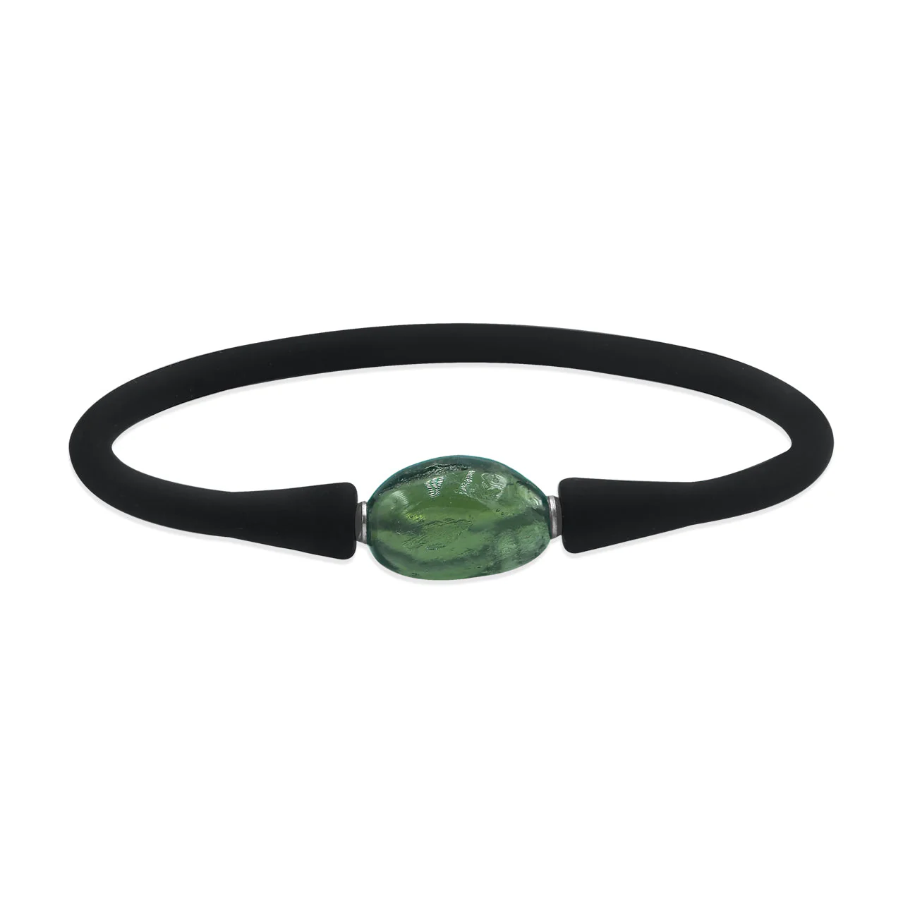 Starborn Moldavite Bead Silicone Bracelet