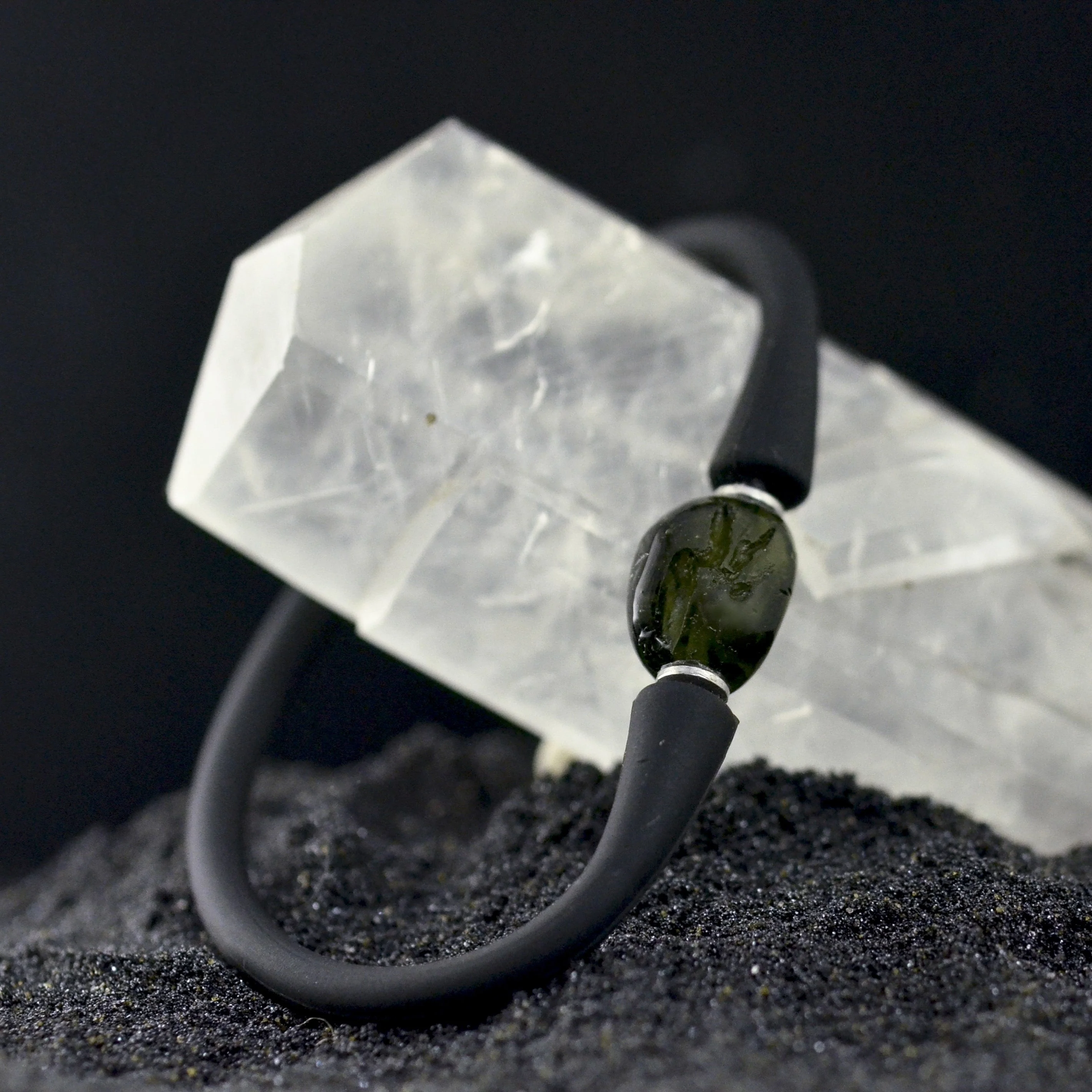 Starborn Moldavite Bead Silicone Bracelet - Image 6