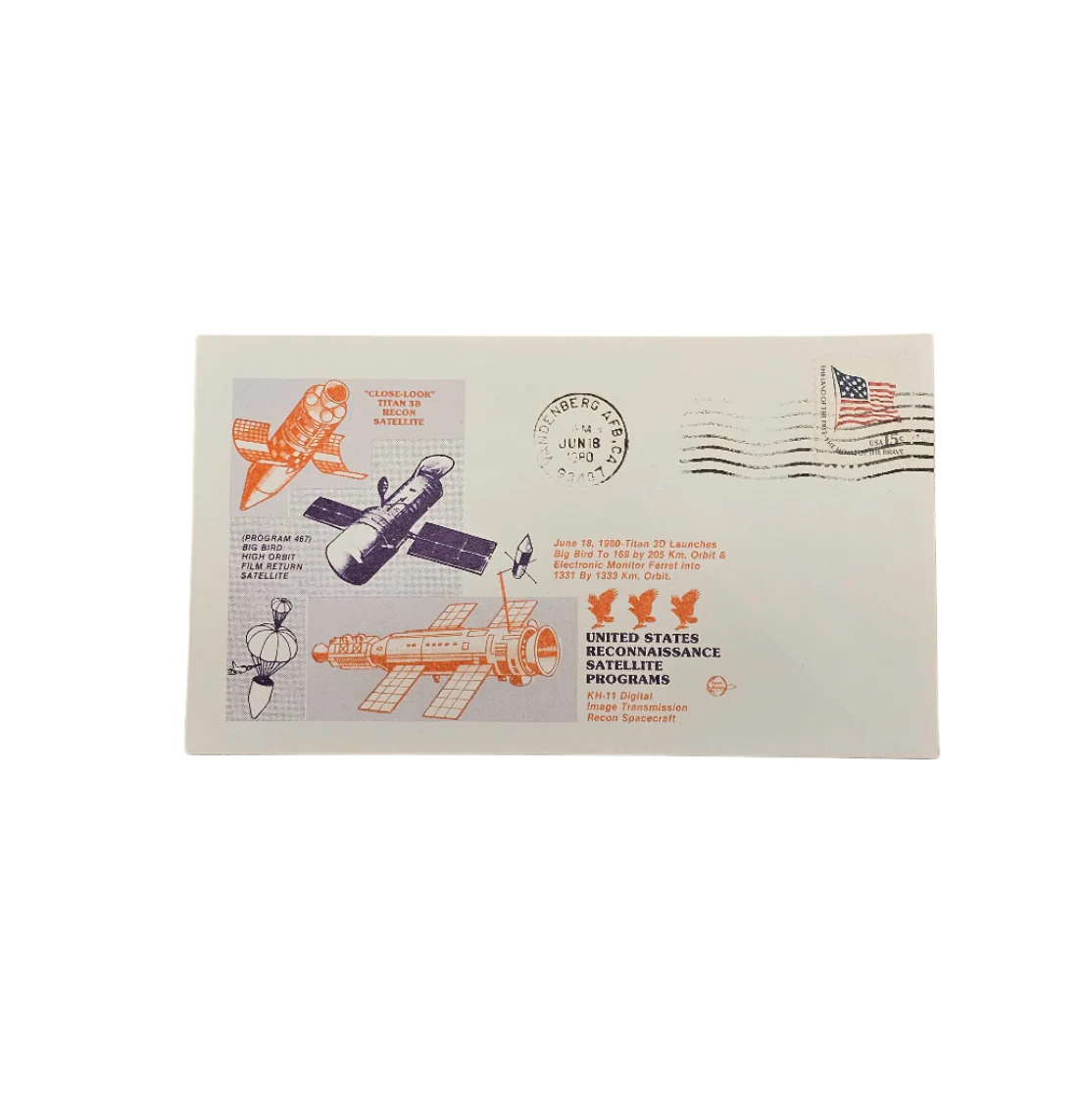 Titan 3B Reconnaissance Satellite Launch Commemorative Vintage Cover